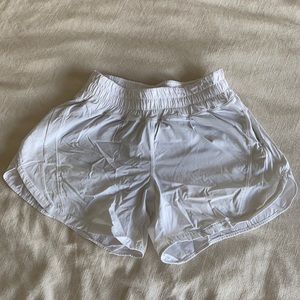 Lulu Lemon white shorts; mid rise